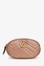 Gucci Taupe Chevron Leather Marmont Belt Bag