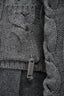 Burberry Brit Grey Wool/Cashmere Cable Knit Hooded Cardigan Size XS (As Is)