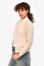 Hermès Vintage Cream Cashmere Button Cardigan Size S