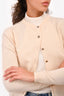 Hermès Vintage Cream Cashmere Button Cardigan Size S
