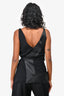 Altuzarra Black Sleeveless Buckle Detail Fringe Top Size 34