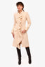 Roberto Cavalli Cream Wool Trench Coat Size 40