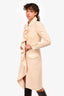Roberto Cavalli Cream Wool Trench Coat Size 40