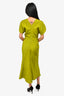Victoria Beckham Green Ruched Detail Maxi Dress Size 2