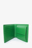 Bottega Veneta Green Embossed Intrecciato Leather Bifold Wallet