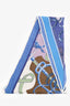 Hermés Blue Cashmere/Silk 'Losange MM' Triangle Scarf