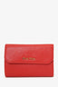 Miu Miu Red Leather Compact Wallet