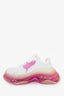 Balenciaga Pink/White Triple S Sneaker Size 36