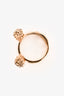 Alexander McQueen Gold Toned Duo Embellished Skull Ring