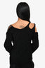 Dries Van Noten Black Knit Tie Detail Sweater Size M