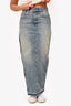 R13 Medium Wash Tapered Denim Maxi Skirt with Slit Size 25