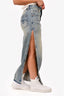 R13 Medium Wash Tapered Denim Maxi Skirt with Slit Size 25