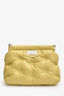 Maison Margiela Green Leather 'Glam Slam' Quilted Shoulder Bag