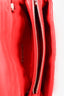 Miu Miu Red Leather Crystal Embellished Shoulder Bag