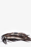 Fendi Brown/Beige Goat Hair-Trimmed Knit Baguette (Refurbished)