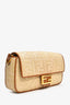 Fendi Tan Canvas/Leather FF Embossed Shoulder Bag with Strap