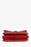 Pre-Loved™ Chanel 2011/12 Red Lambskin Leather Maxi 3 Accordion CC Flap Bag