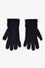 Louis Vuitton Navy Blue/Brown Damier Printed Wool Gloves