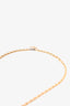 Louis Vuitton Gold Toned Chain 'Damier Perle' Necklace