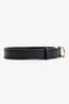 Gucci Black Leather Gold G Buckle Belt Size 70/28