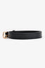 Gucci Black Leather Gold G Buckle Belt Size 70/28