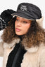 Pre-Loved Chanel™ Black Quilted Trapper 'Coco Neige' Hat With Cream Shearling Size M