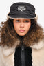 Pre-Loved Chanel™ Black Quilted Trapper 'Coco Neige' Hat With Cream Shearling Size M