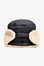 Pre-Loved Chanel™ Black Quilted Trapper 'Coco Neige' Hat With Cream Shearling Size M