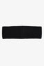 Celine Black Ribbed Wool/Cream Logo Headband Size OS