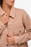 Christian Dior Pink Denim Jacket with Embroidered Logo Size 2 US