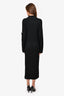 Joseph Black Wool Blend Ribbed Dress Size L