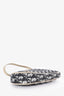 Christian Dior 2001 Black/White Monogram Diorissimo Saddle Bag Pochette