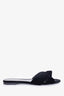 Saint Laurent Black Velvet Tribute Mules Size 38