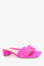 Christian Dior Hot Pink Satin Dway Heeled Sandals Size 38