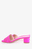 Christian Dior Hot Pink Satin Dway Heeled Sandals Size 38