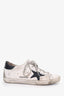 Golden Goose Black/White Leather Distressed Superstar Sneakers Size 38
