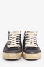 Golden Goose Black Sequin Distressed Superstar Sneakers Size 38