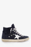Golden Goose Black Suede Distressed Superstar Sneakers Size 38