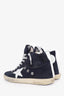 Golden Goose Black Suede Distressed Superstar Sneakers Size 38