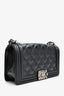 Pre-Loved Chanel™ 2013-14 Black Calfskin Leather Medium Boy Bag