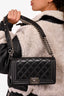 Pre-Loved Chanel™ 2013-14 Black Calfskin Leather Medium Boy Bag