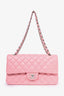 Pre-Loved Chanel™ 2005/06 Pink Lambskin Medium Double Flap (Refurbished)