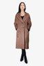 S'MaxMara Brown Alpaca/Cashmere Blend Coat Size 2