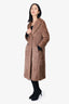 S'MaxMara Brown Alpaca/Cashmere Blend Coat Size 2