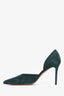 Celine Green Suede Pointed Toe Heels Size 36.5