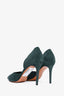 Celine Green Suede Pointed Toe Heels Size 36.5