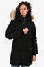 Canada Goose Black Down Puffer Jacket with Fur Hood Size XS