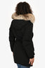Canada Goose Black Down Puffer Jacket with Fur Hood Size XS