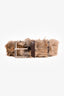 Dries van Noten Grey Furry Belt Size 75
