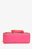 Versace Pink/Red Leather Tribute Medallion Bag with Strap